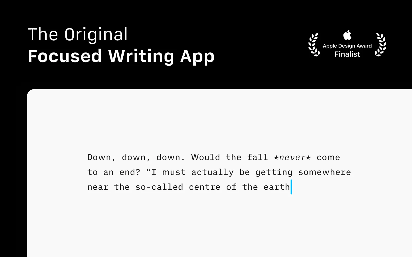 A single Markdown document in the plain, focused editor